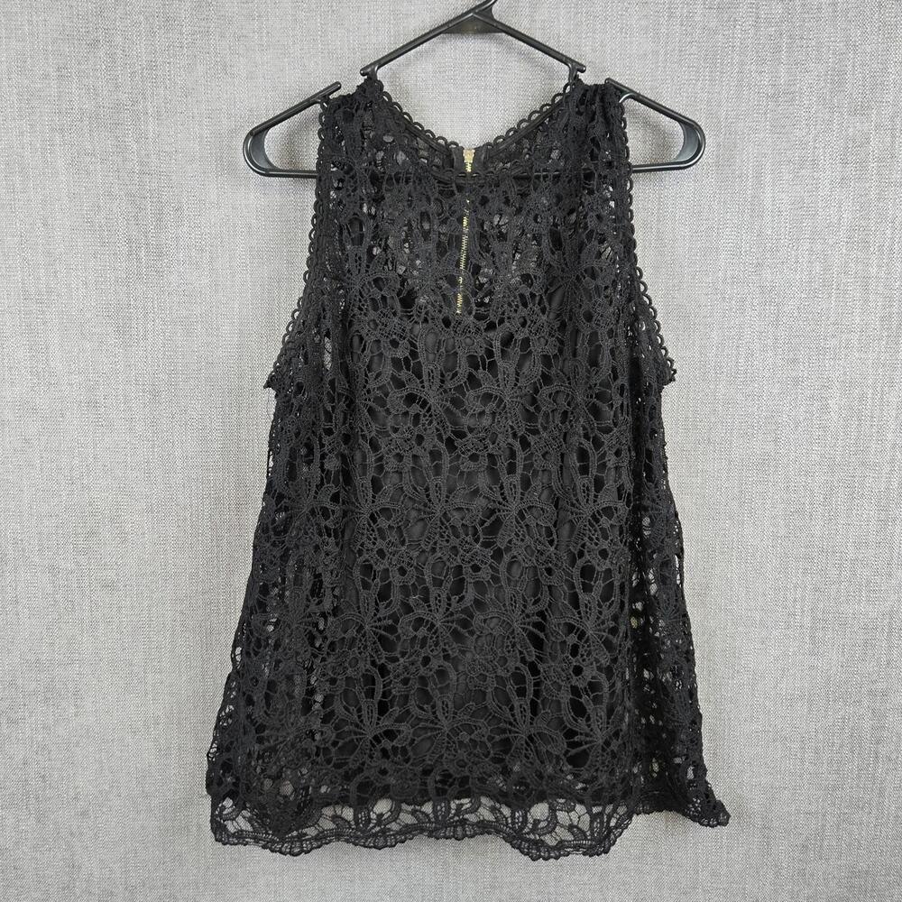 Maurices Plus Size 0 Black Lace Sleeveless Top 0X